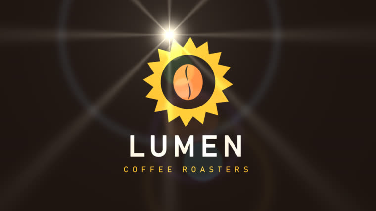 Logo sting frame with lens flare