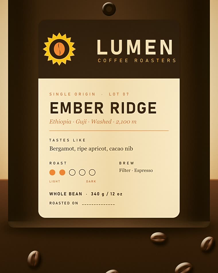 Graded label detail frame, 4:5 crop