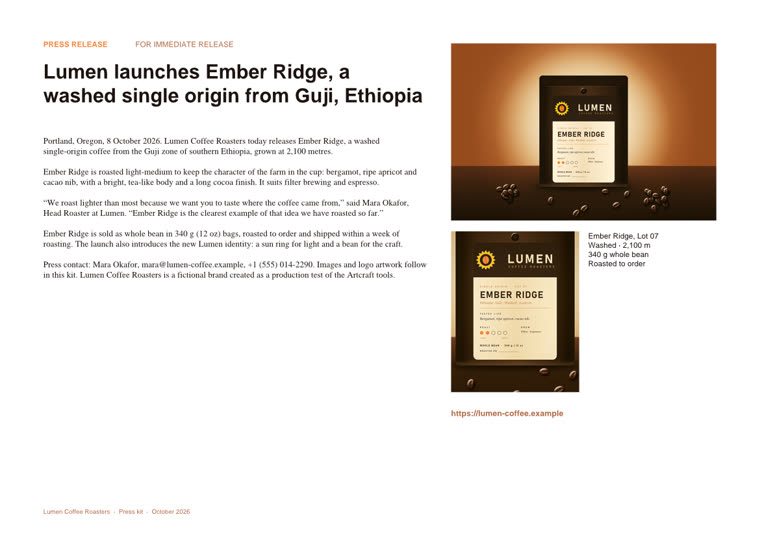 Press release page