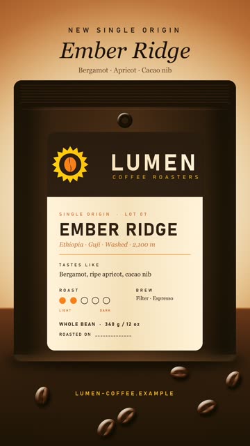 Vertical social post with Ember Ridge type