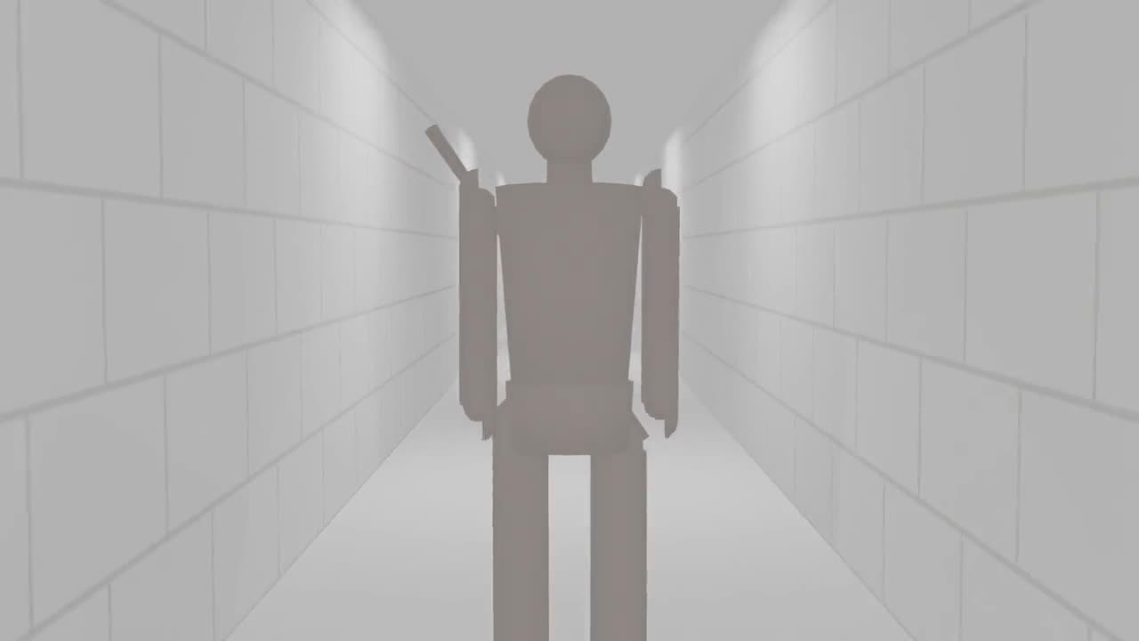 Creator az9713’s Blender corridor camera test, with the proxy character centered