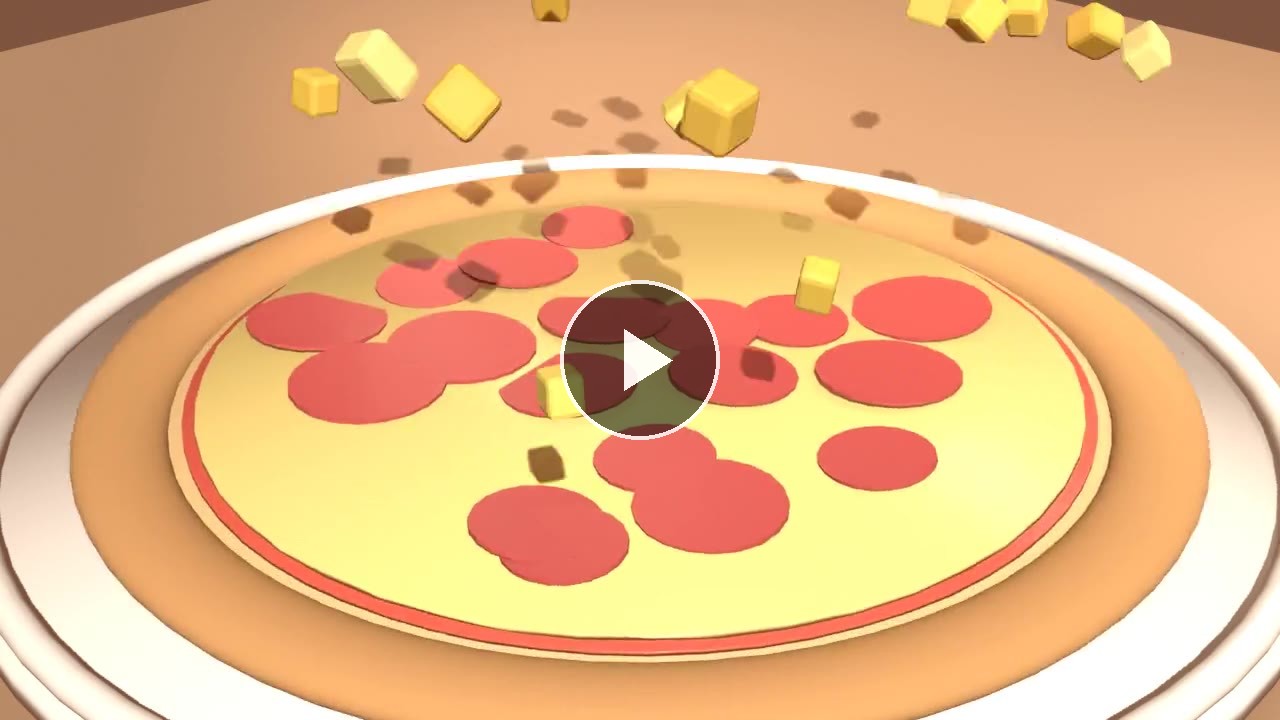 Play the Blender recording of the pizza drop