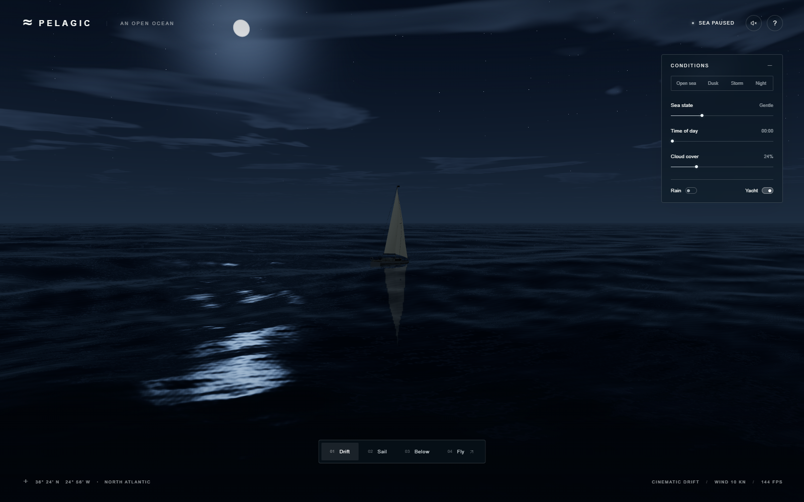 Moonlit ocean: actual final browser capture