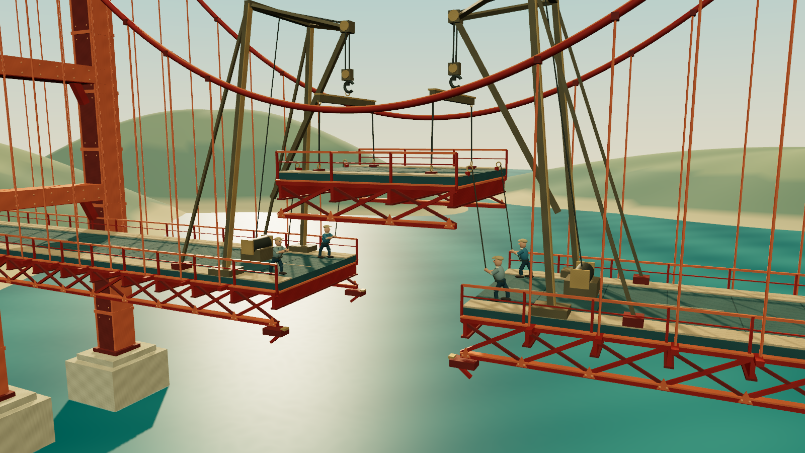 Joining the Golden Gate: captured frame from the animation