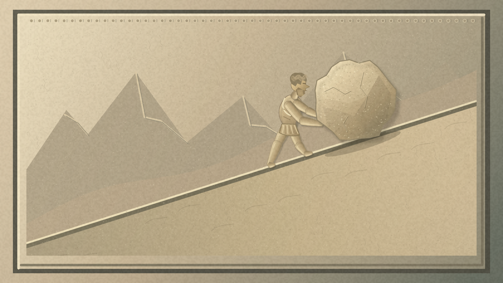 Sisyphus, in Stone: captured frame from the animation