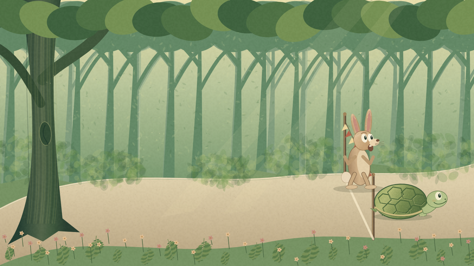 Slowly Wins the Day: captured frame from the animation