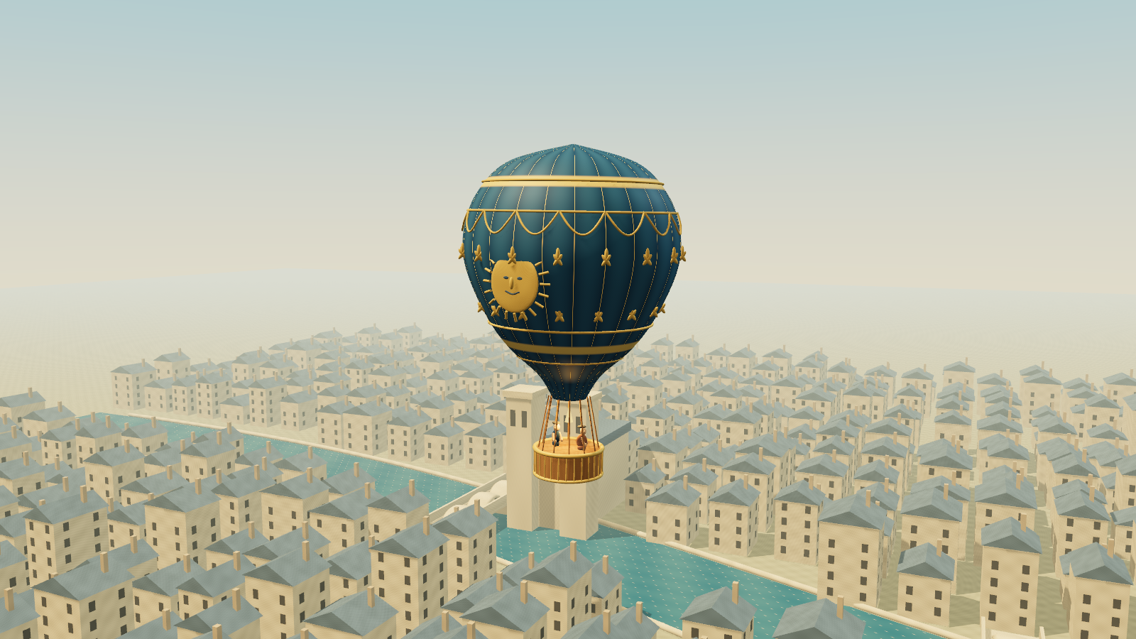 Above Paris: captured frame from the animation