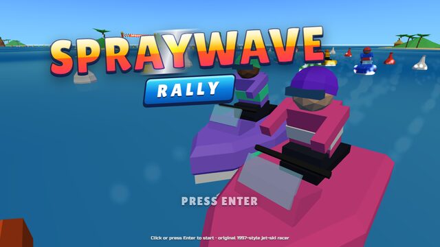 Spraywave Rally: jet-ski racer title screen