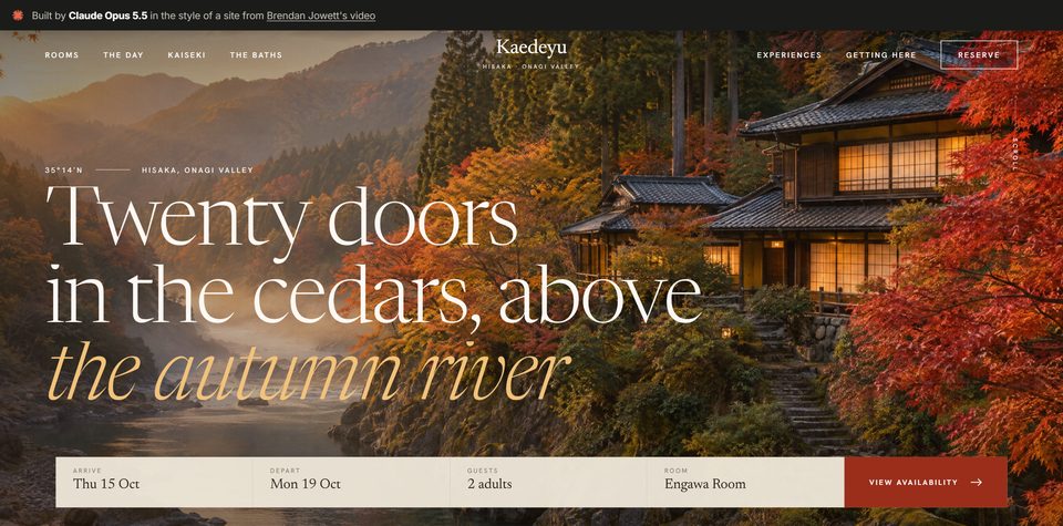 Kaedeyu, mountain ryokan in autumn