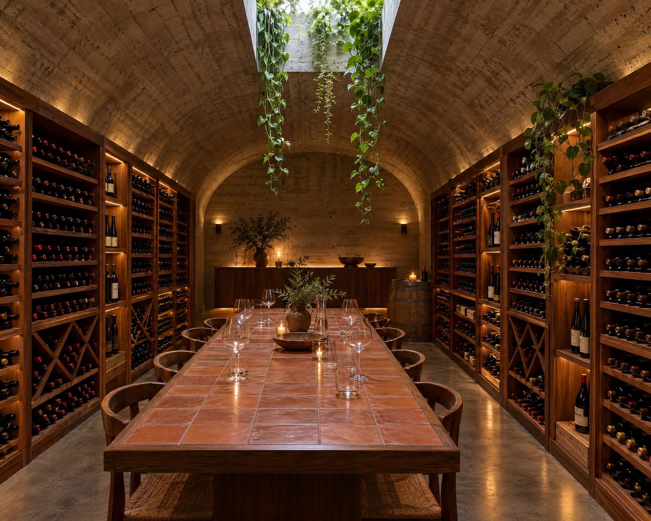 Vaulted concrete cellar