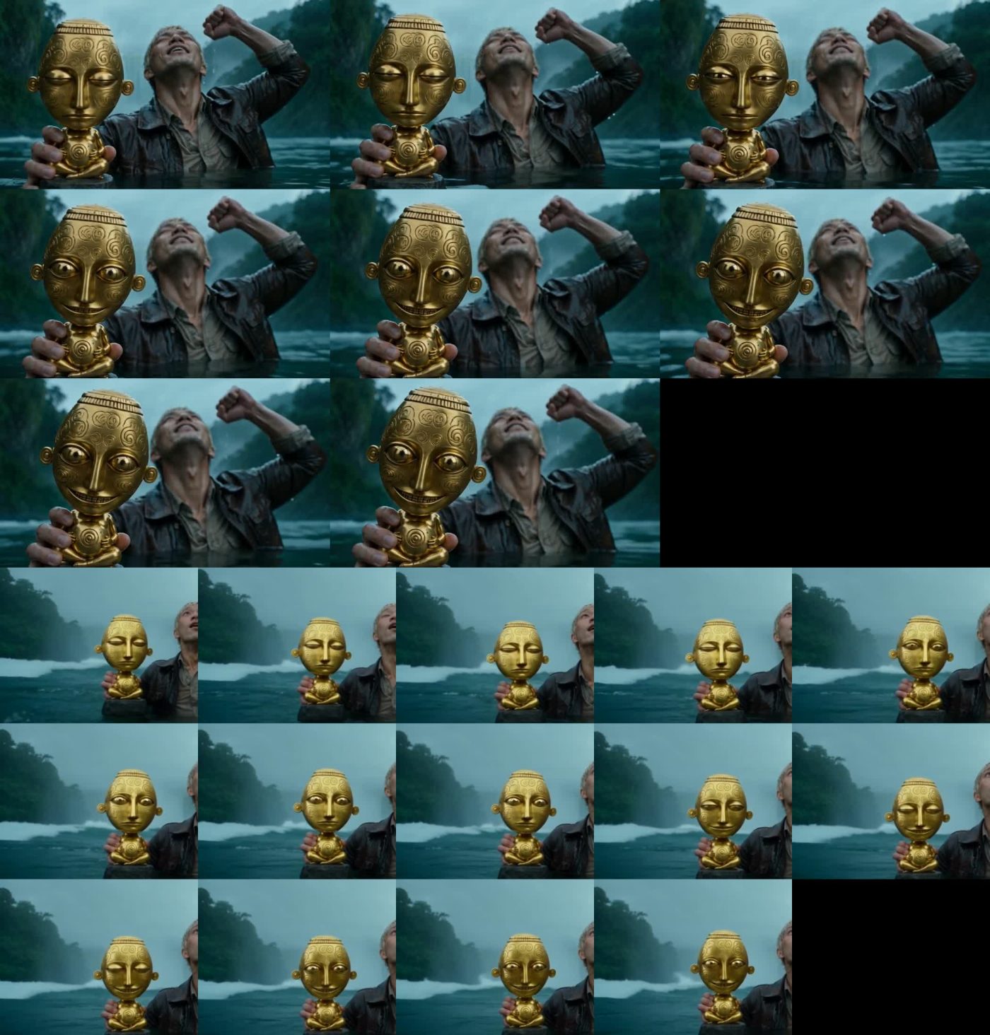 Shot 4, last 2.5 s, attempt 1 (top) and attempt 3 (bottom)