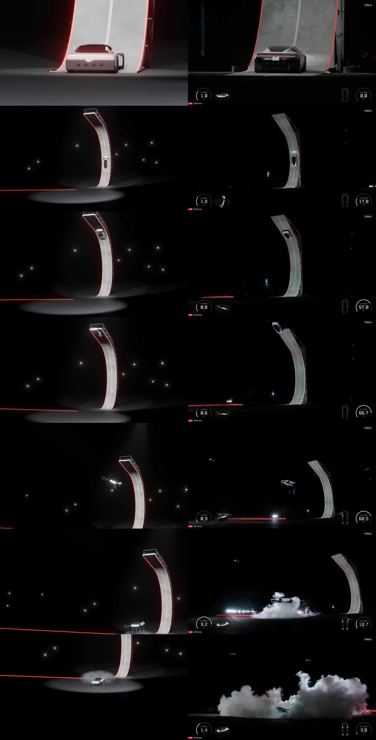 Grid of early EEVEE renders next to the matching PCMag frames